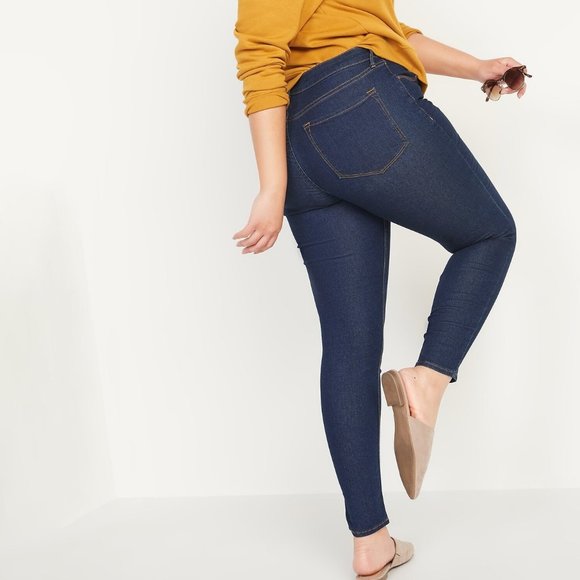 Old Navy High-Waisted Dark-Wash Super Skinny Ankle Jeans for Women New - Picture 5 of 6